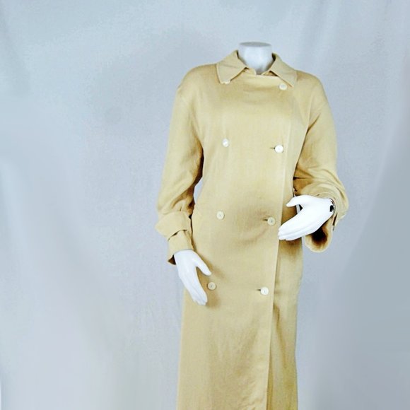 HP Vintage Etienne Aigner Designer Silk Overcoat - Picture 2 of 7